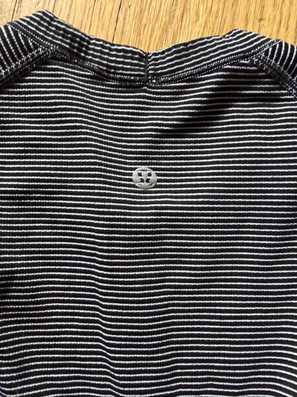 lululemon athletica Black and White Striped Long Sleeve Tee - Picture 4 of 5
